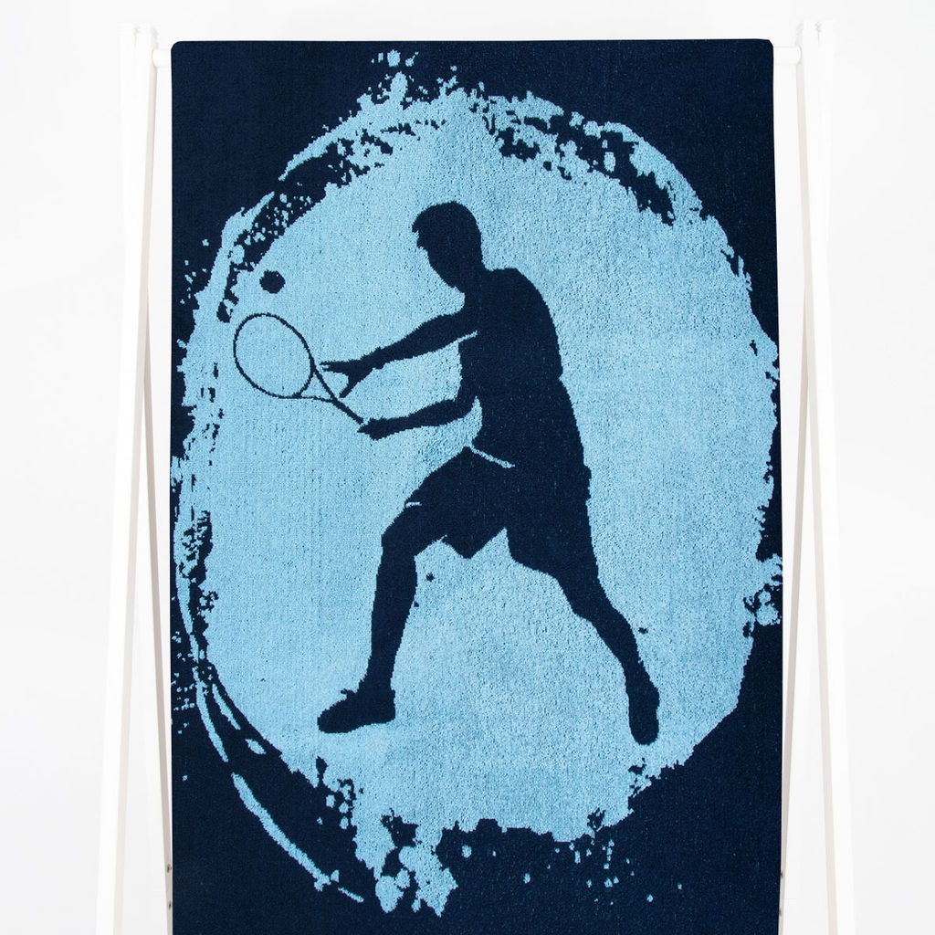 6с102.411ж1 Теннис(т.синий2) Полотенце махровое 67х150см