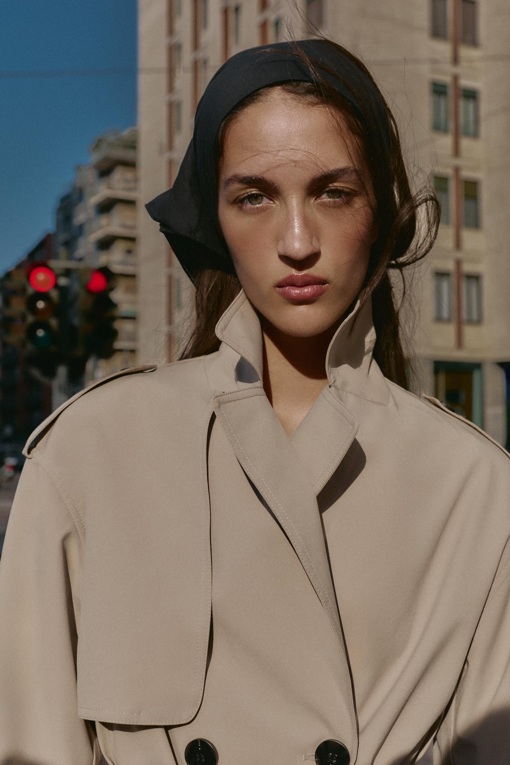 WINDPROOF WATER REPELLENT LONG TRENCH COAT WITH BELT - Zara фото 2