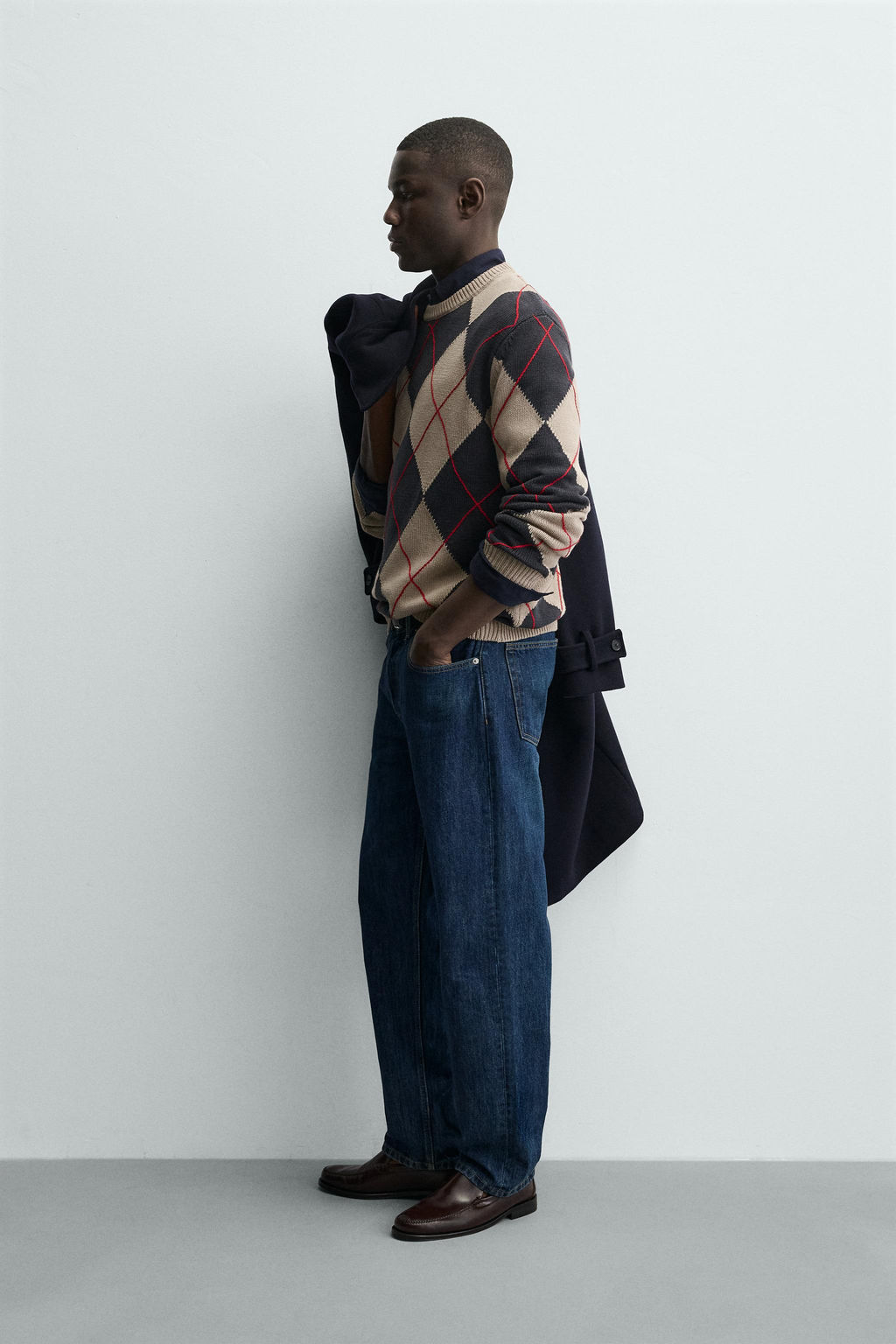 ARGYLE JACQUARD JUMPER - Zara фото 11