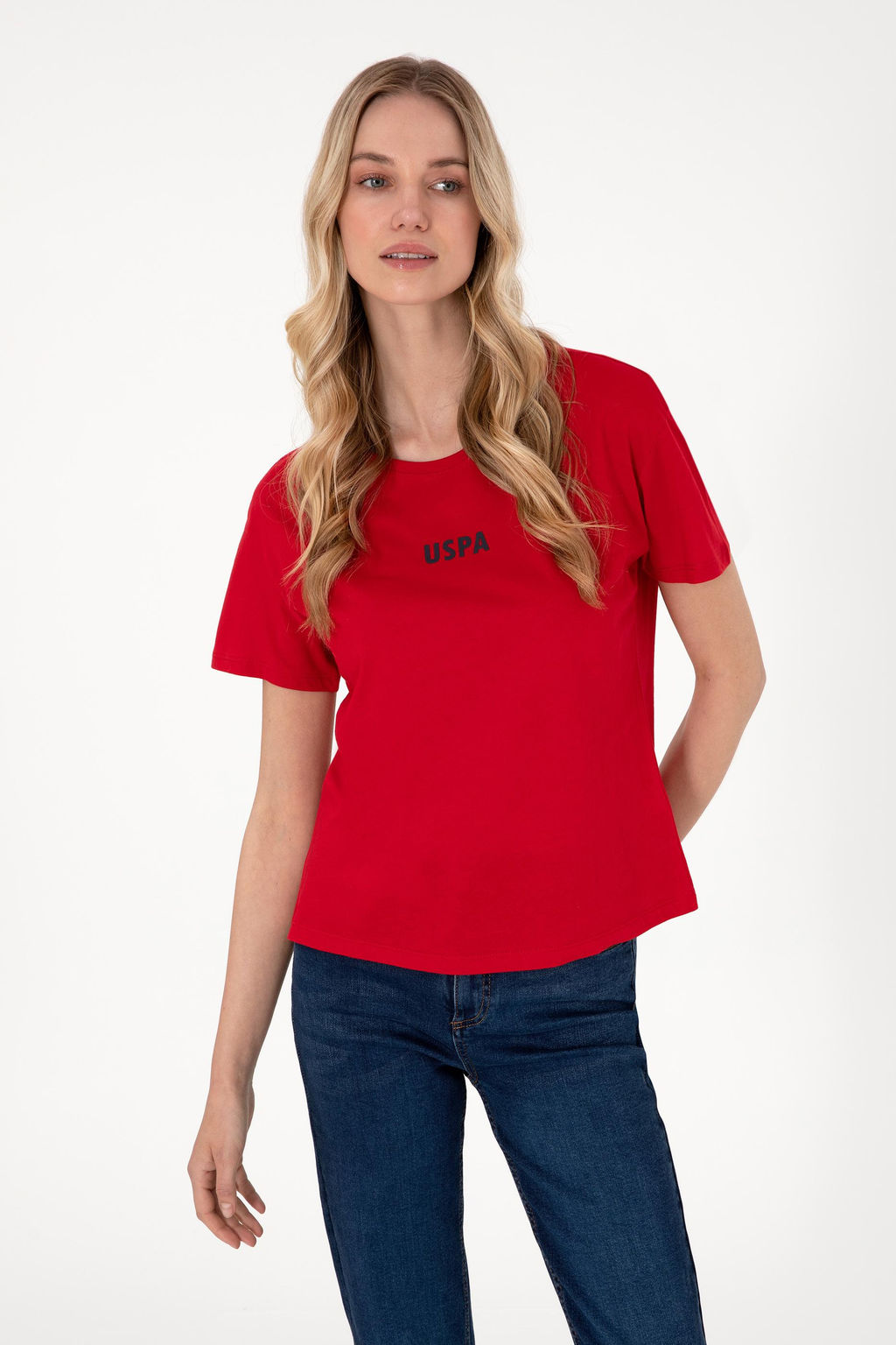 Kad_n K_rm_z_ Bisiklet Yaka Ti__rt Sepette S_rpriz _ndirim - U.s. polo assn фото 3