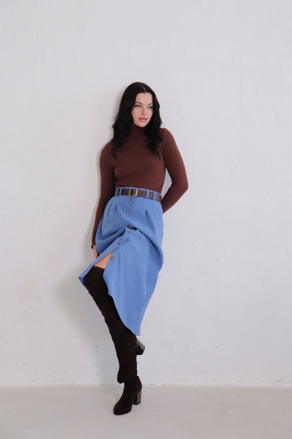 Юбка на пуговицах длины миди - Martichelli фото 60