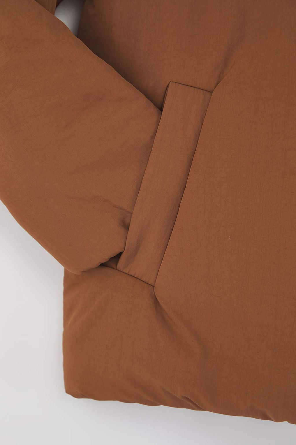 Kahverengi Duz/Basic Kal?n Kapusonlu Regular Unisex Cocuk Mont TKDAW26MO00016 - Trendyolmilla фото 3