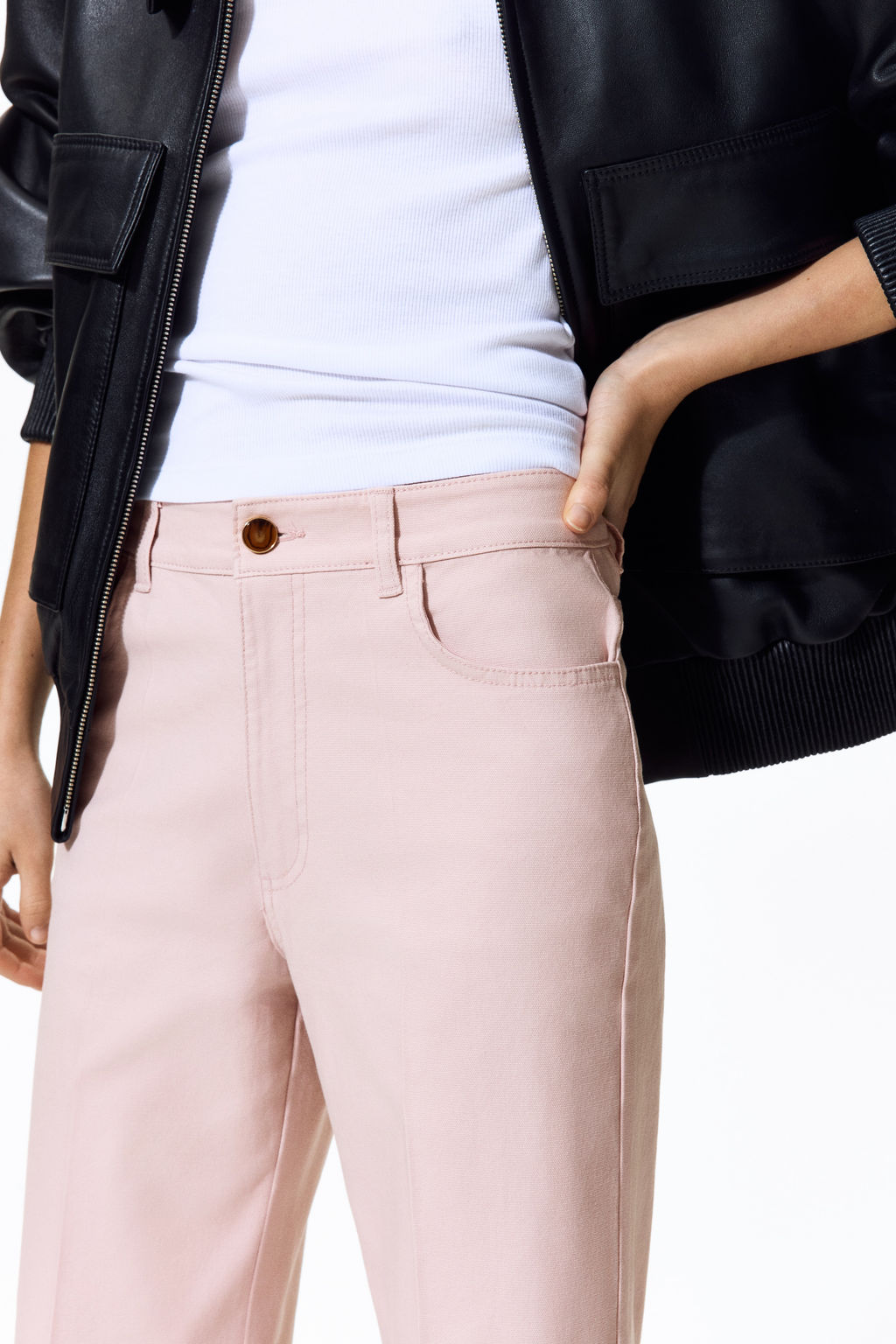 Pantal?n bootcut en lona de algod?n - H&m фото 7