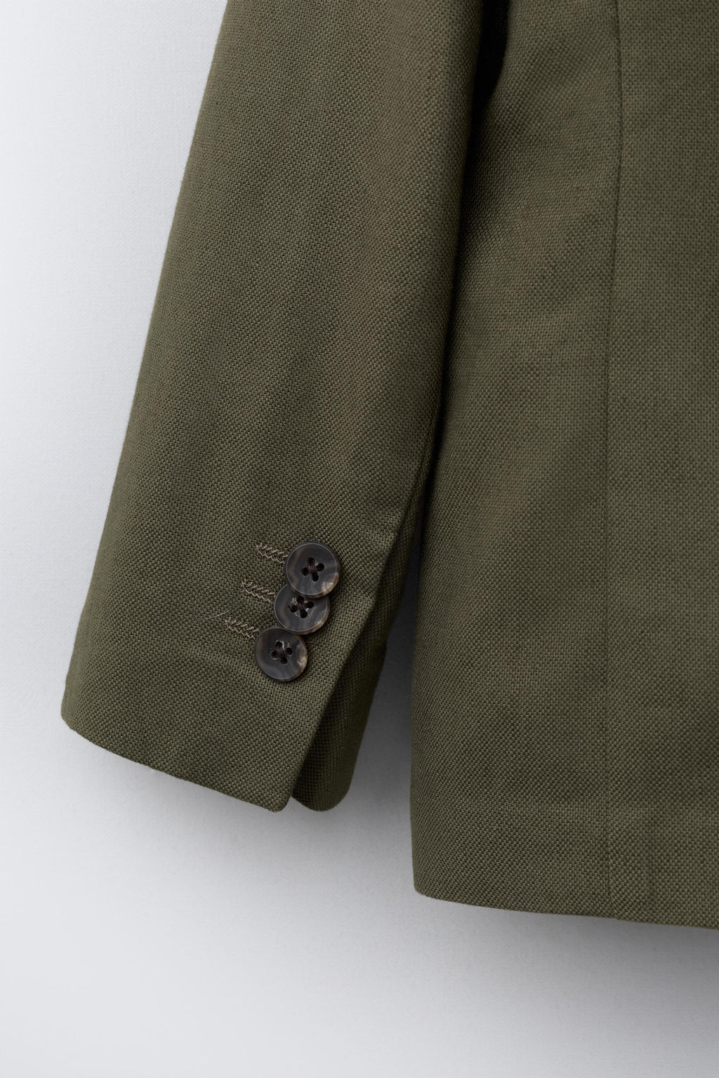 BLAZER TRAJE CON ALGOD?N Y LINO / Verde gris - Zara фото 4