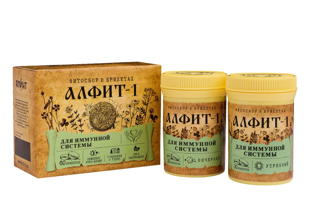 Алфит-1 Иммуномодулирующий БАД в брикетах Алфит 1183