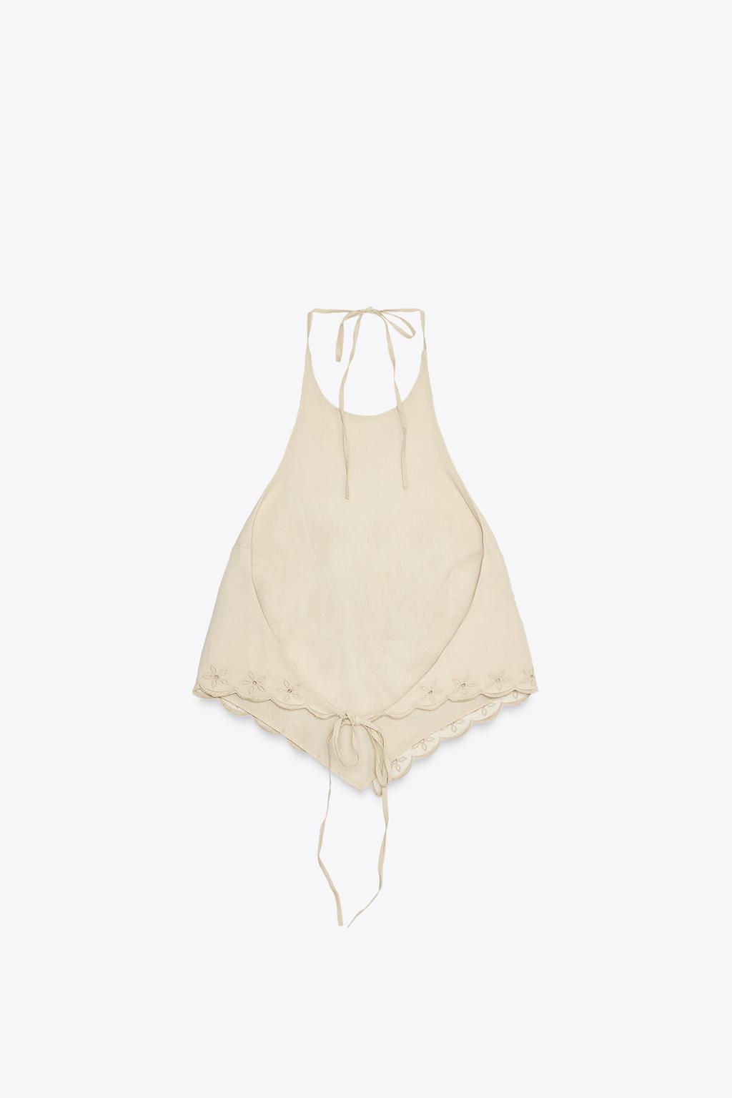 EMBROIDERED POPLIN TOP - Zara фото 4