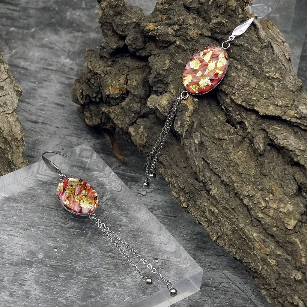 Серьги из муранского стекла