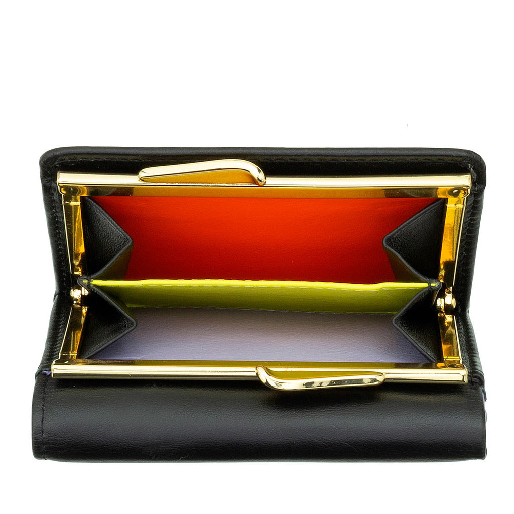 Итальянский женский кожаный кошелек DuDu серии Corsica | черный поп - Dudubags фото 4