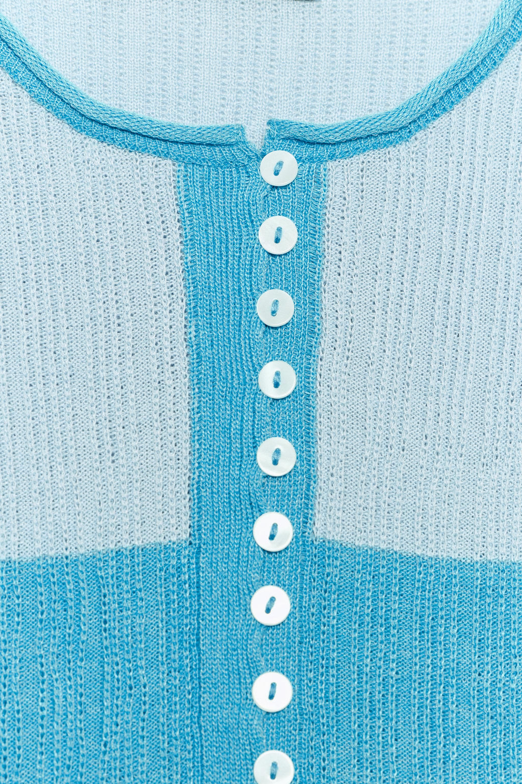 CHAQUETA PUNTO COLOR BLOCK / Azul - Zara фото 9