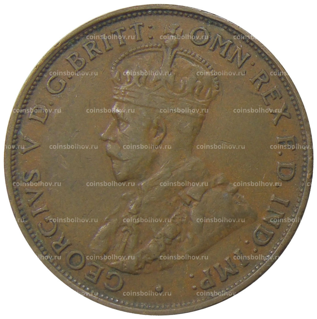 Монета 1 пенни 1933 года Австралия