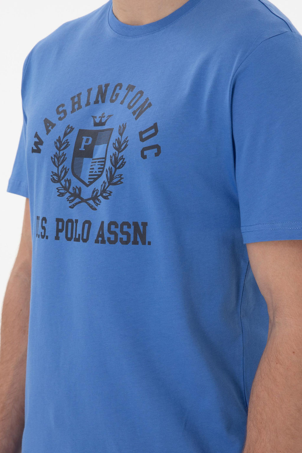 Erkek Regular Fit Bisiklet Yaka Bask_l_ _ndigo Ti__rt Sepette S_rpriz _ndirim - U.s. polo assn фото 7