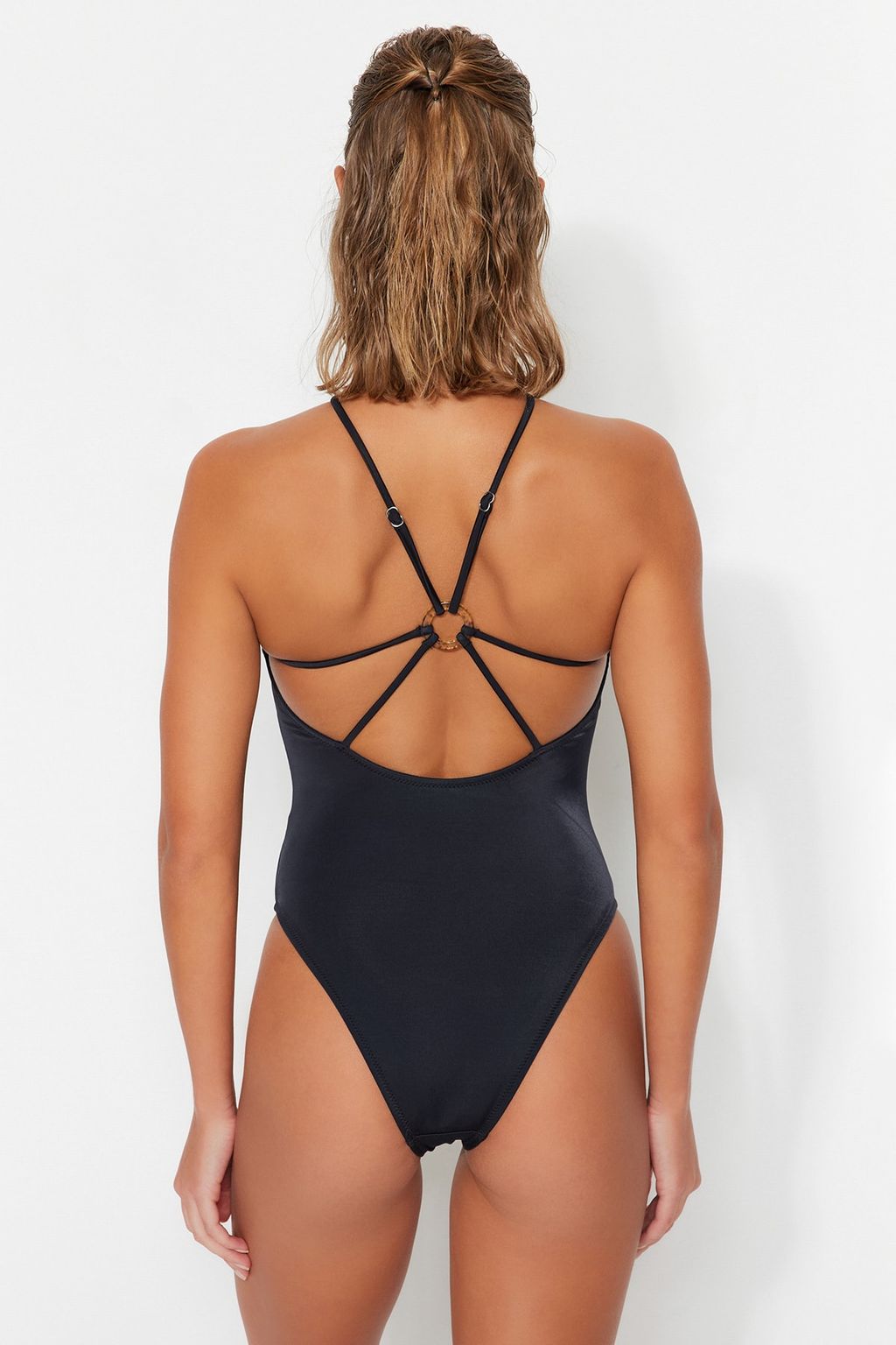 Siyah Halter Yaka Aksesuarl? Normal Paca Mayo TBESS23MA00202