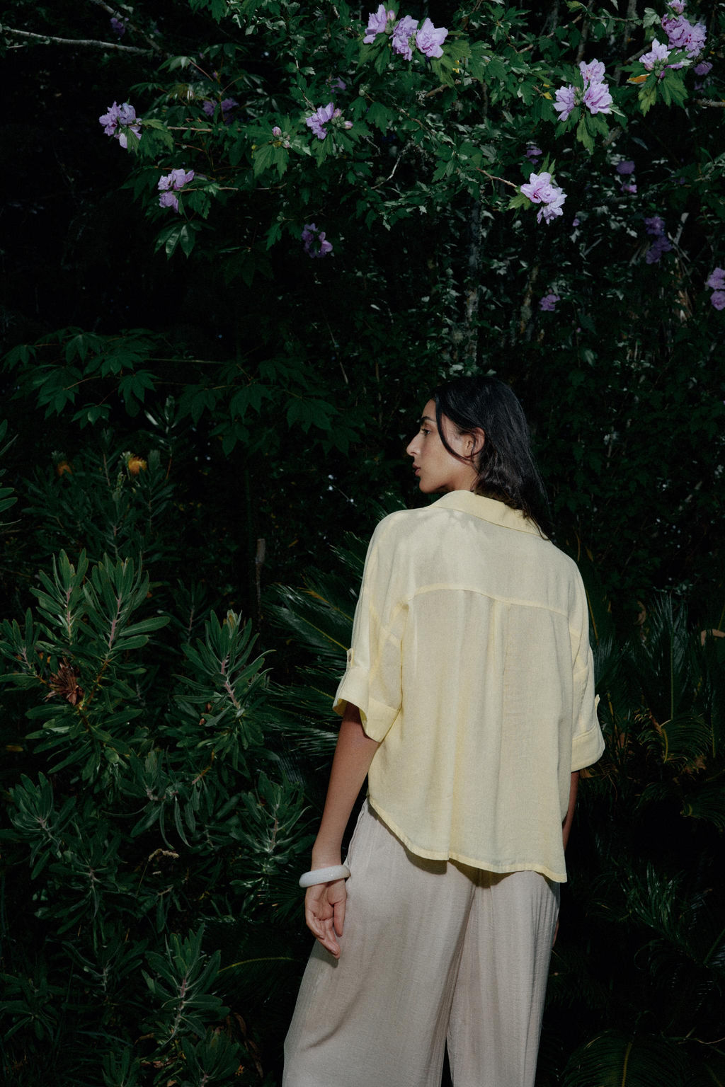 CROPPED LINEN BLEND SHIRT - Zara фото 58