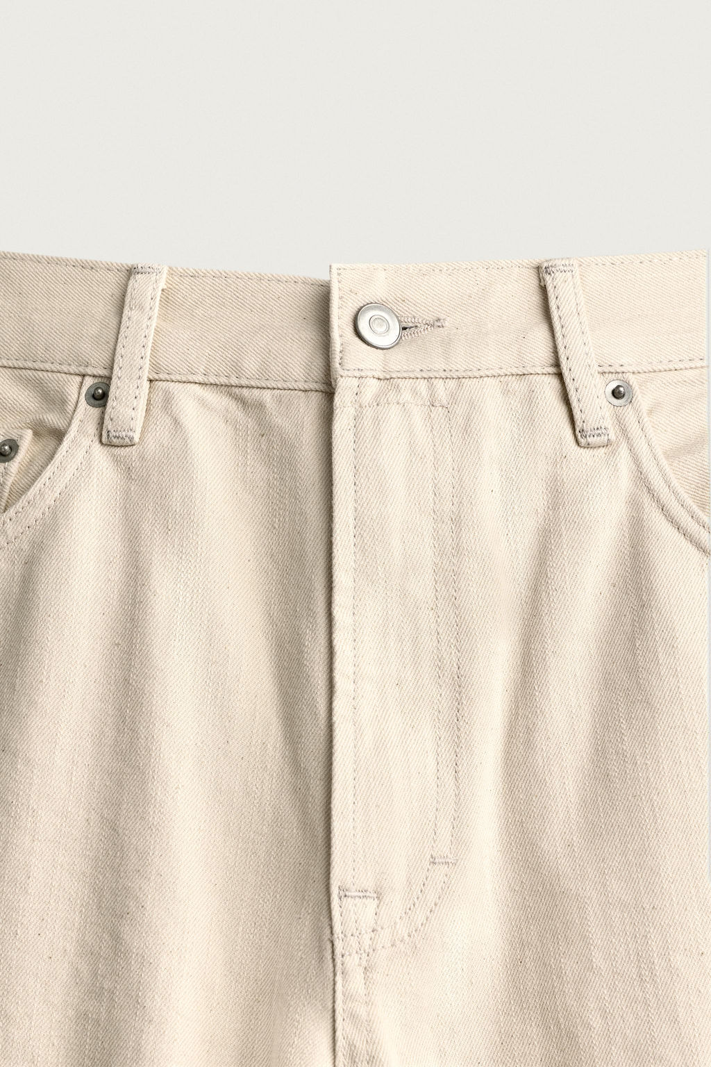 JEANS STRAIGHT FIT VUELTA CONTRASTE / Crudo - Zara фото 9
