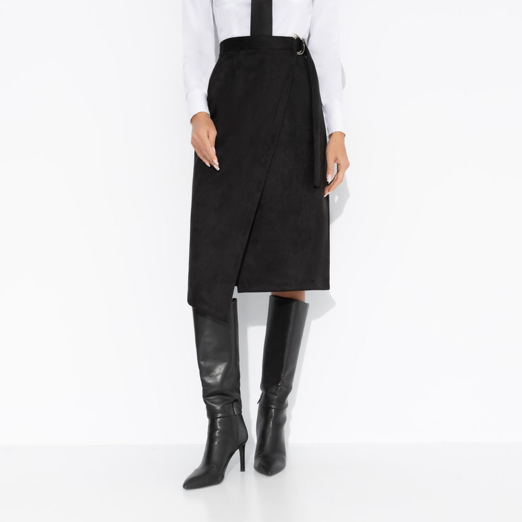 Юбка из мягкой замши, Дерзкие фантазии (чёрная) - Charutti фото 7