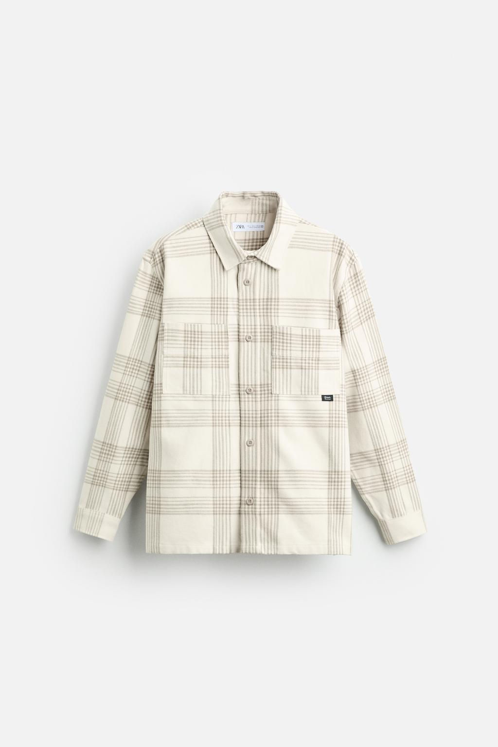 CHECKED FLANNEL SHIRT - Zara фото 15
