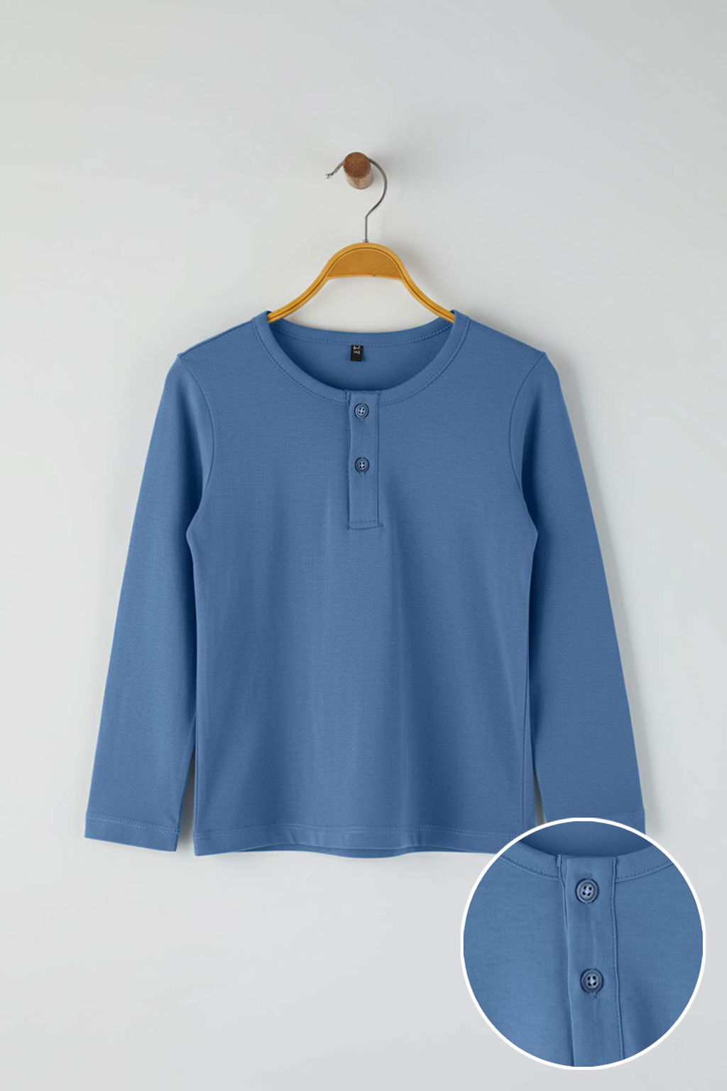 Indigo-Tas %100 Pamuk 2li Duz Erkek Cocuk Orme T-Shirt TKDAW26TS00010 - Trendyolmilla фото 4