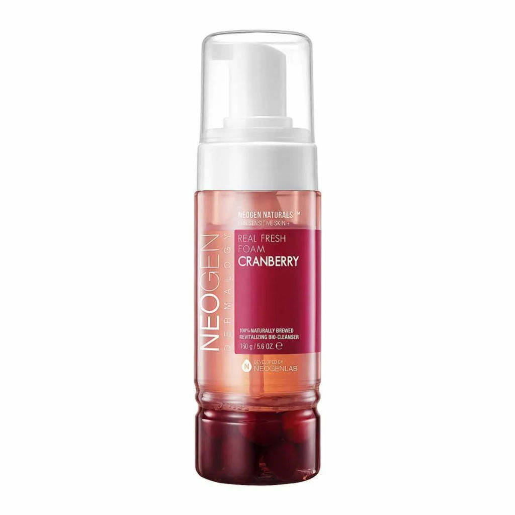 Пенка для умывания витаминная с ягодами клюквы NEOGEN Dermalogy Real Fresh Foam Cleanser Cranberry, 160g