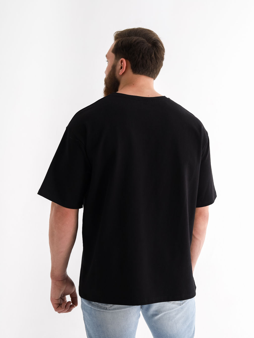 Футболка oversize Bearcape Ф2 (чёрная) фото 3