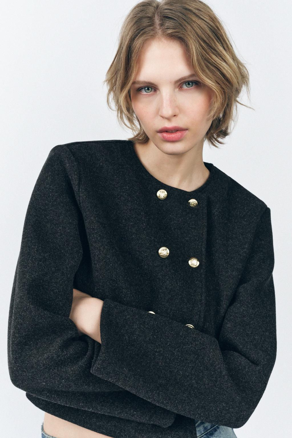 CLOTH JACKET WITH BUTTONS - Zara фото 3