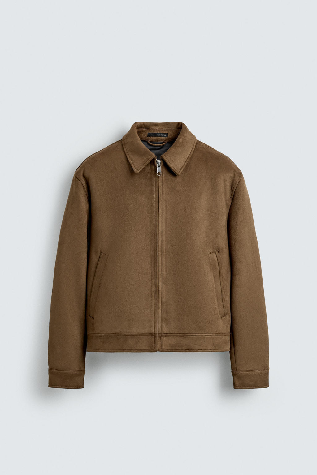 CROPPED FIT FAUX SUEDE JACKET - Zara фото 6