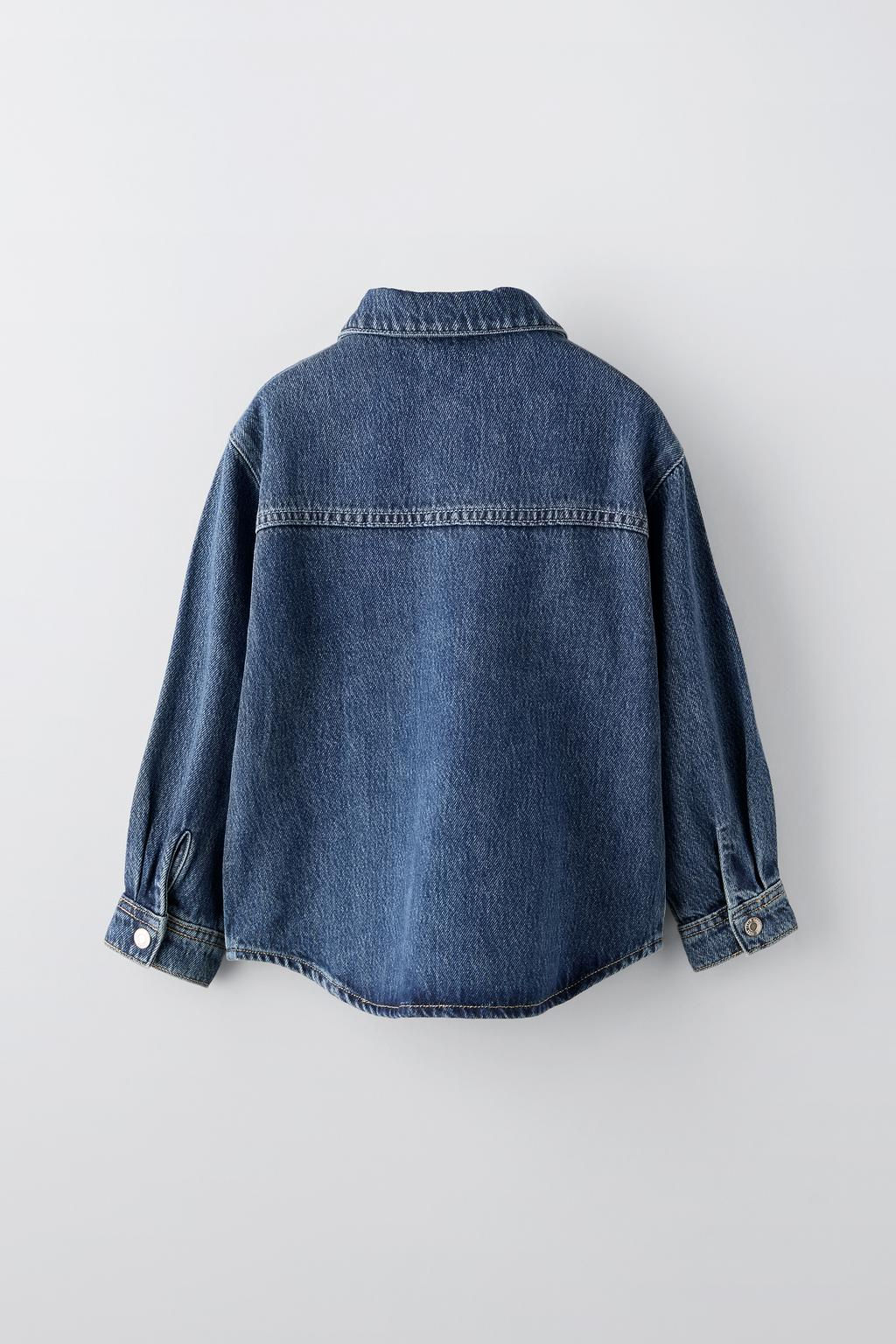 DENIM OVERSHIRT WITH EMBROIDERY - Zara фото 3
