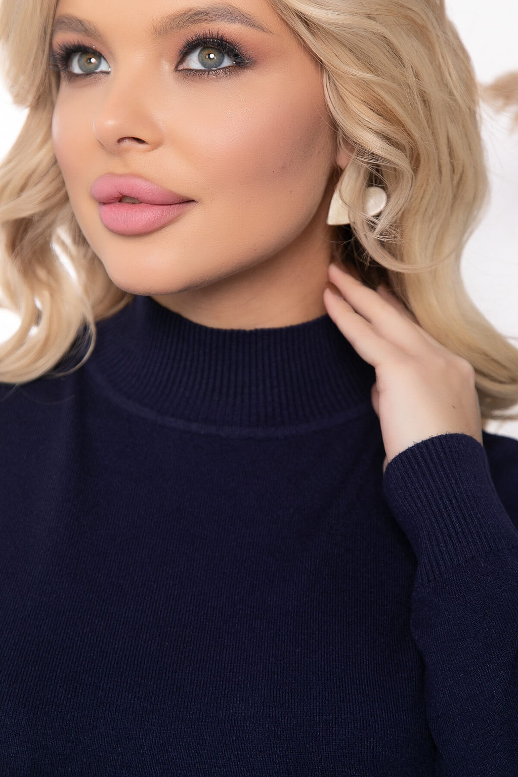 Водолазка Осенняя история (темно-синяя) Б7871 - Lt collection фото 10