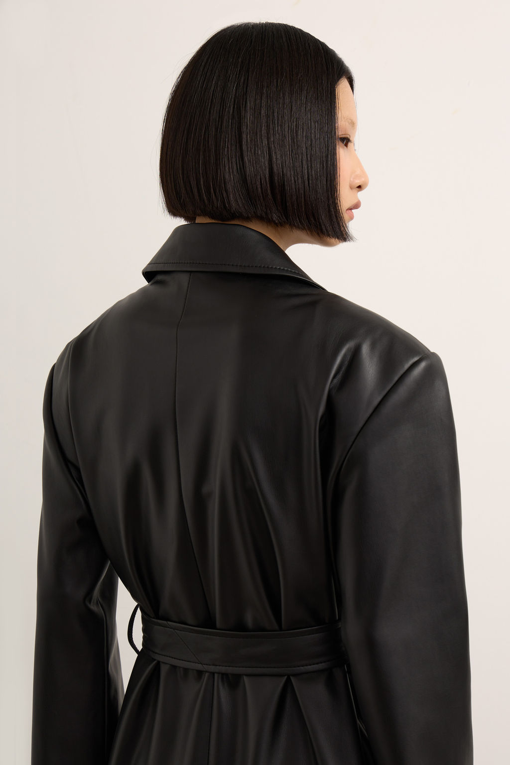 Тренч прямого силуэта из экокожи - Mollis фото 5