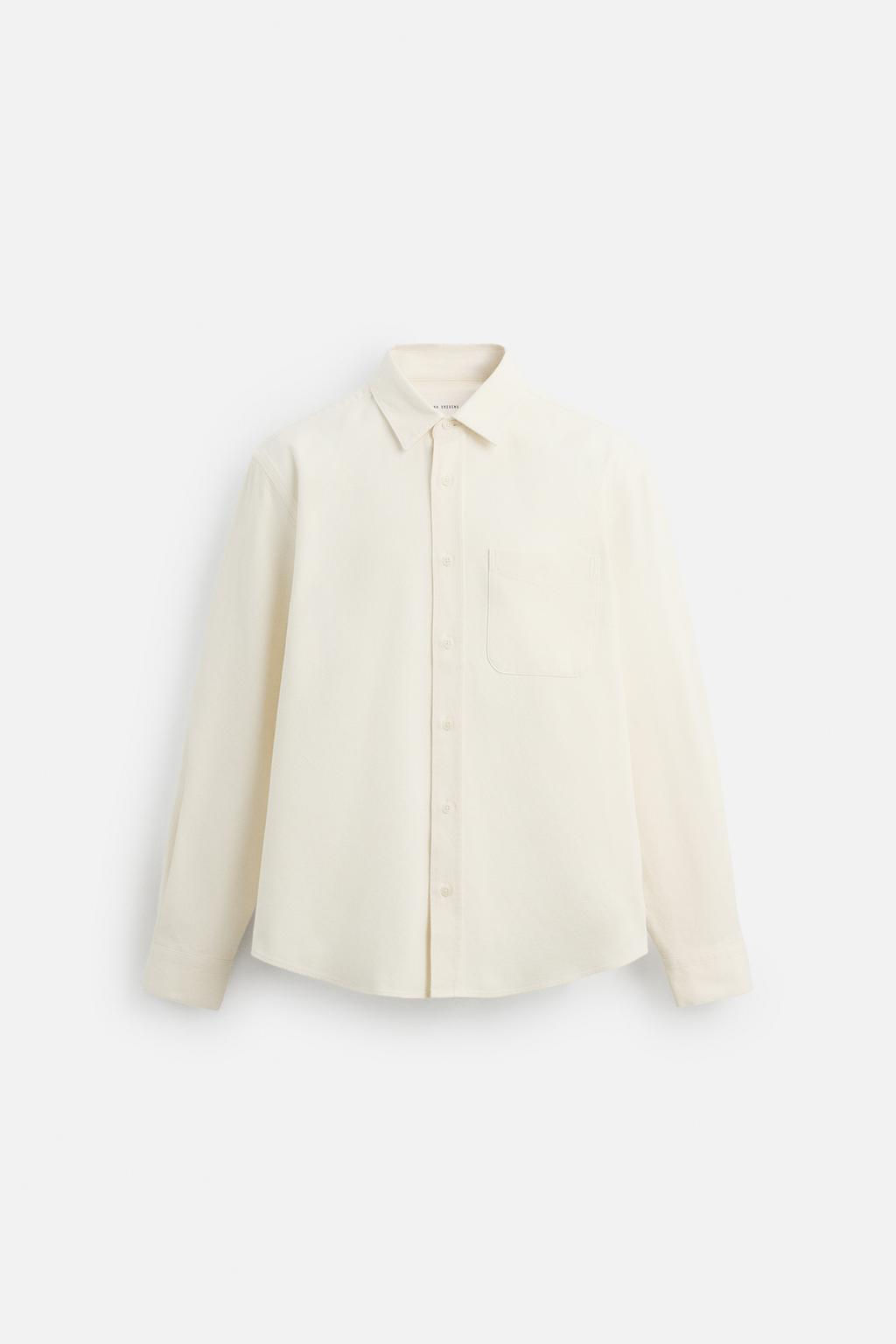 BRUSHED COTTON SHIRT - Zara фото 7