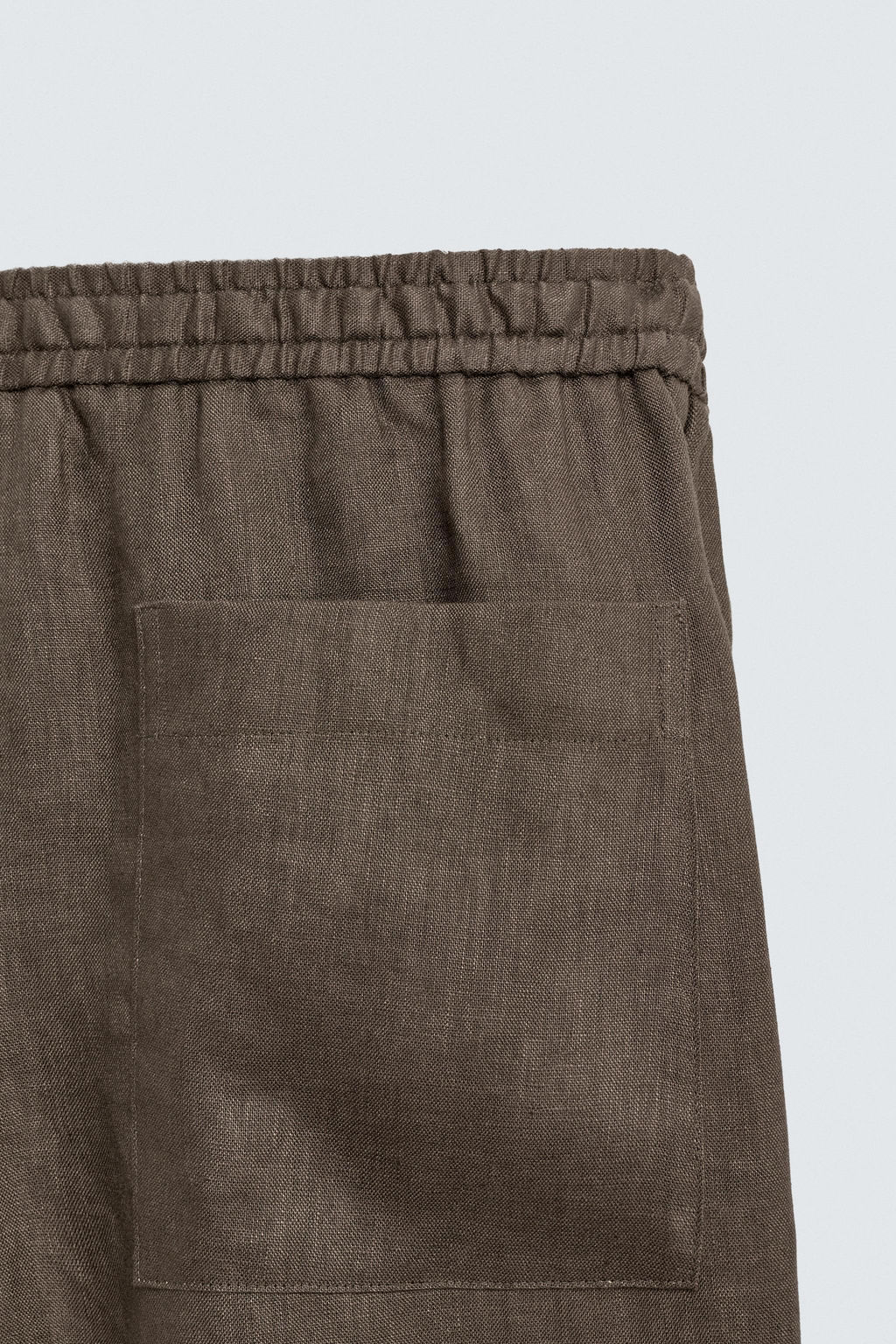 PANTAL?N RELAXED FIT 100% LINO / Marr?n / Topo - Zara фото 10