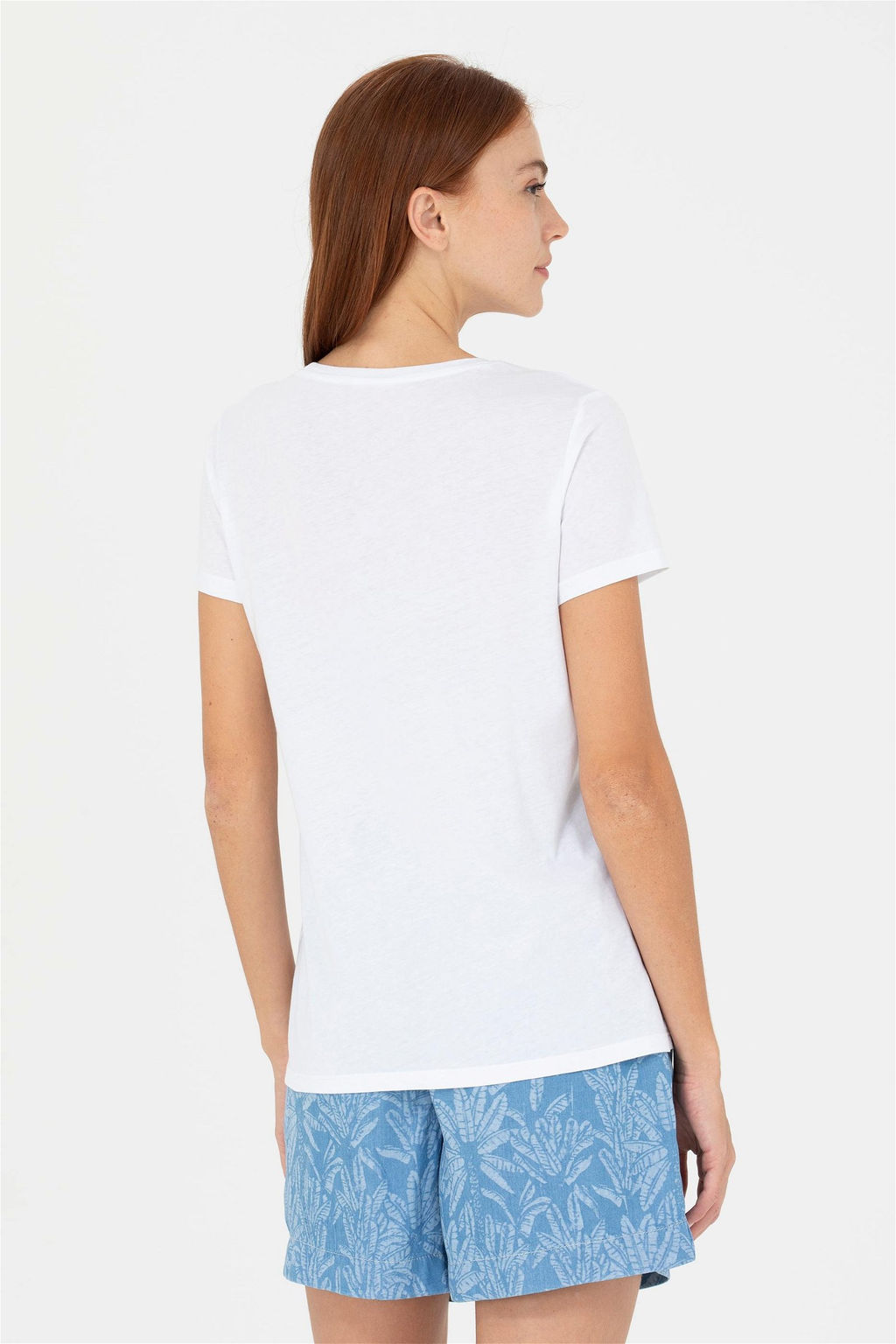 Женская белая футболка с круглым вырезом Неожиданная скидка в корзине - U.s. polo assn фото 5