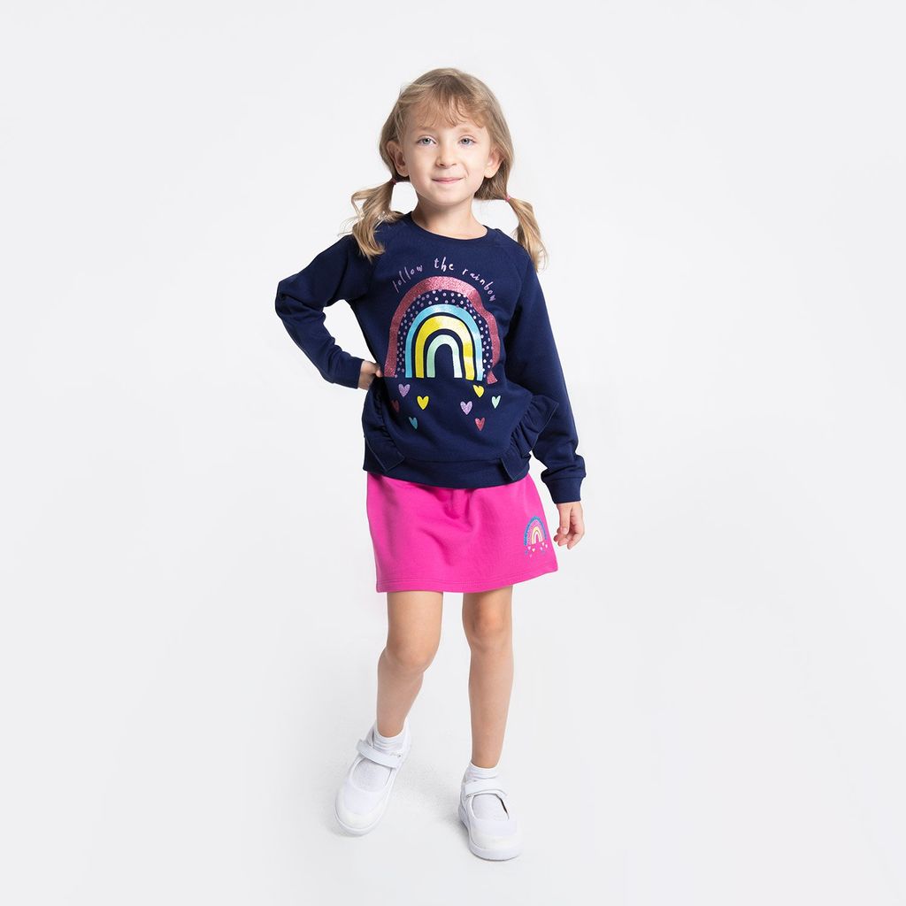 CRB wear/CWKG 62810-41-282 Джемпер модель свитшот для девочки, темно-синий/Ex.Cherubino фото 3