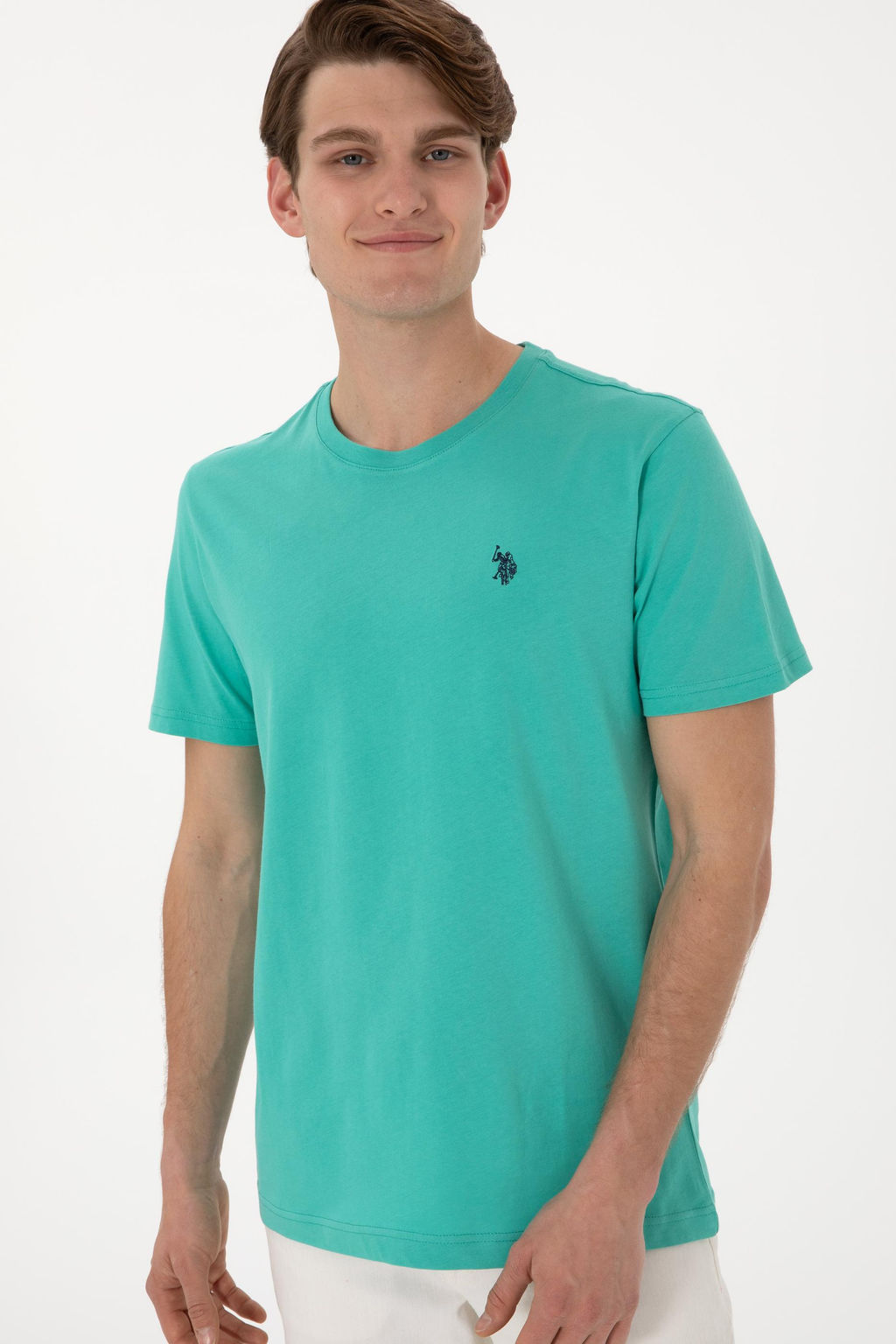 Erkek Regular Fit Bisiklet Yaka Mint Basic Ti__rt