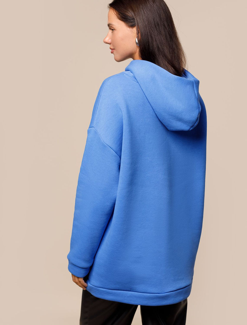 Свободное худи из футера-трехнитки с начесом