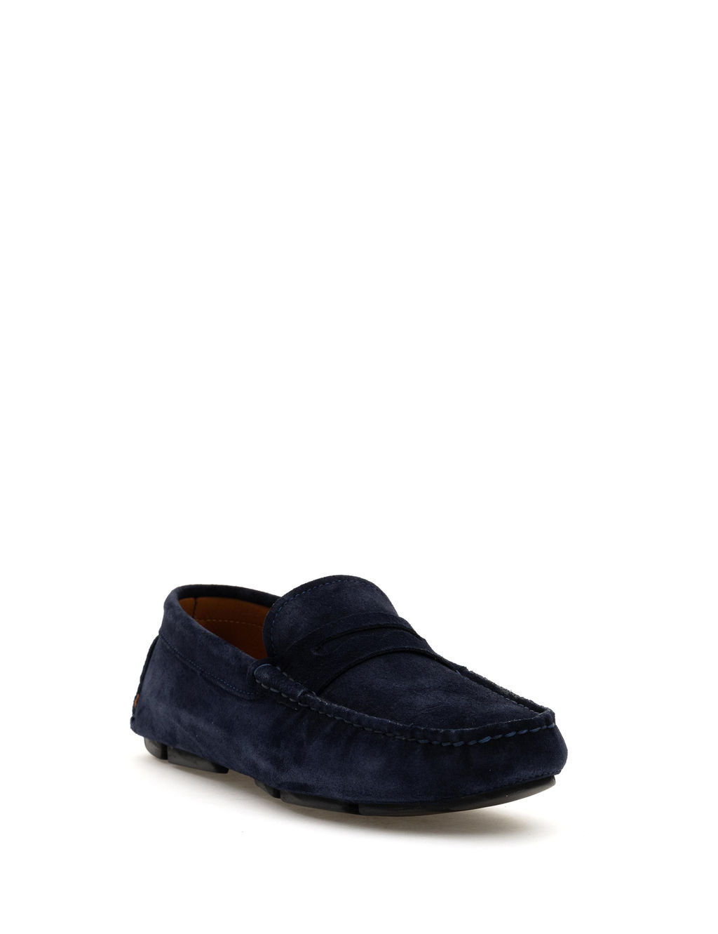 Lacivert %100 Deri Loafer Ayakkab_