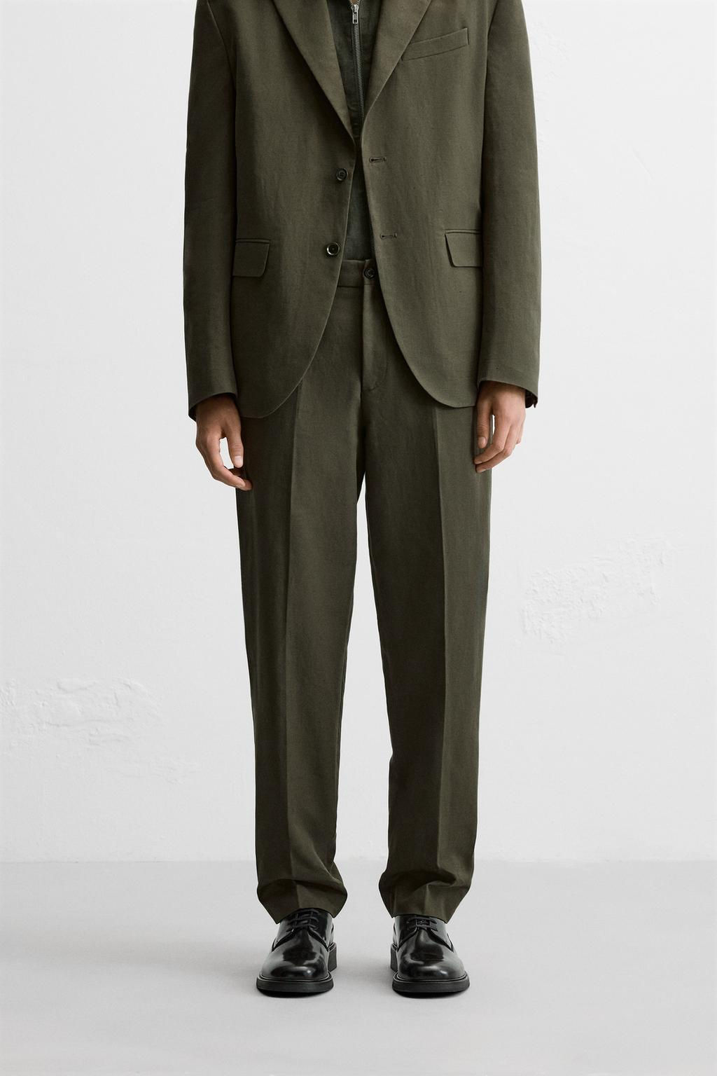 PAMUKLU KETEN KLASIK PANTOLON - Zara фото 2