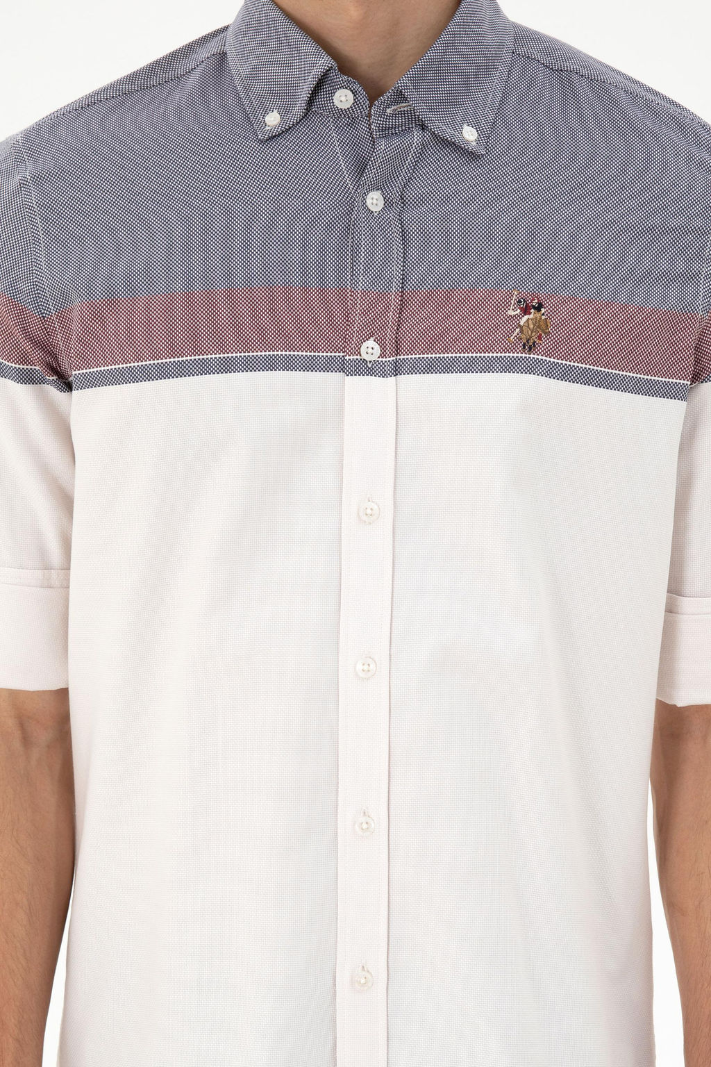 Мужская бордовая рубашка с длинным рукавом Неожиданная скидка в корзине - U.s. polo assn фото 6