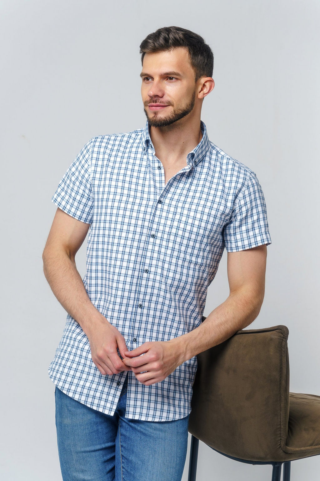 Рубашка 23-04-НТ-03 - Nicolo angi фото 3