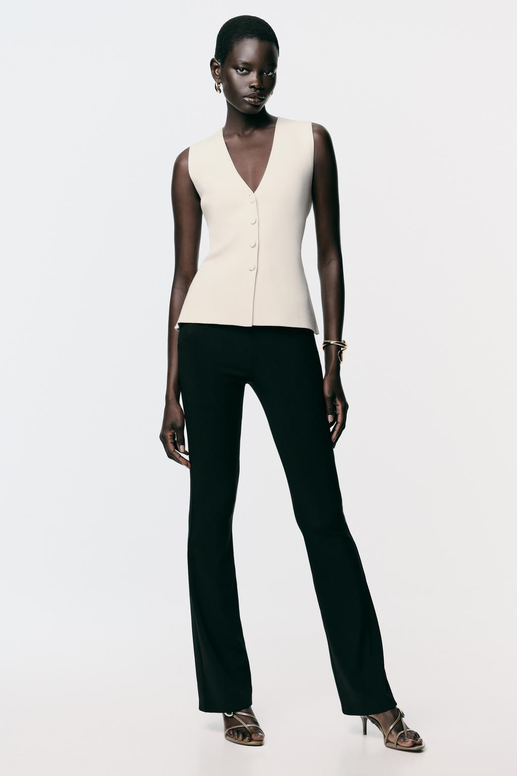 BUTTONED KNIT WAISTCOAT WITH COVERED BUTTONS - Zara фото 10