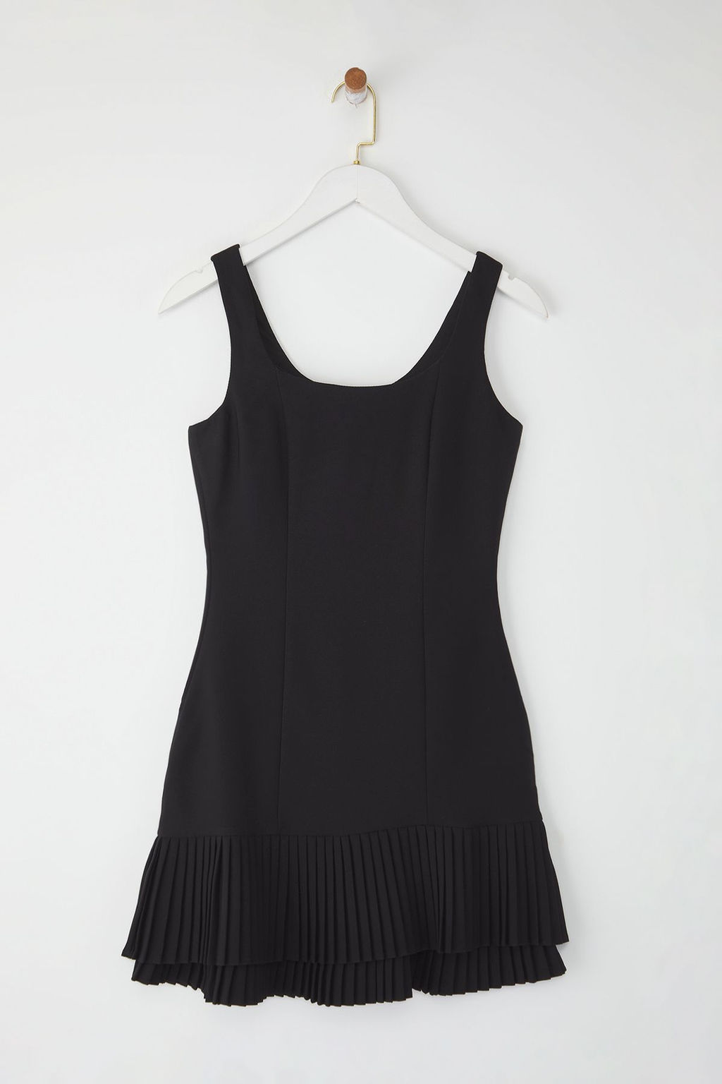 TRENDYOLMILLA Siyah Duz Piliseli Mini Dokuma Elbise TWOSS25EL00753  фото 11