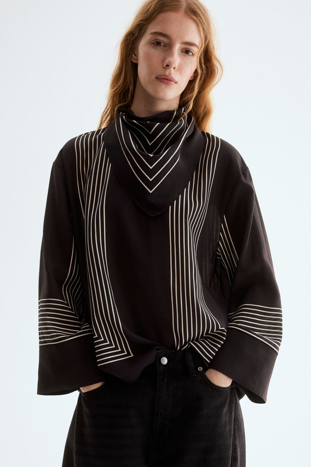 Blusa con pa?uelo decorativo - H&m фото 6