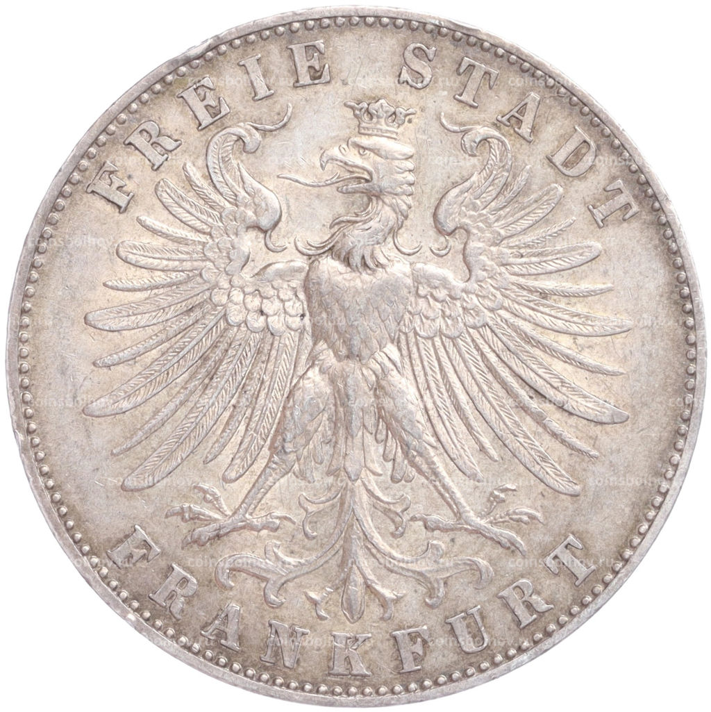 Монета 1 талер 1862 года Франкфурт Немецкий фестиваль стрельбы