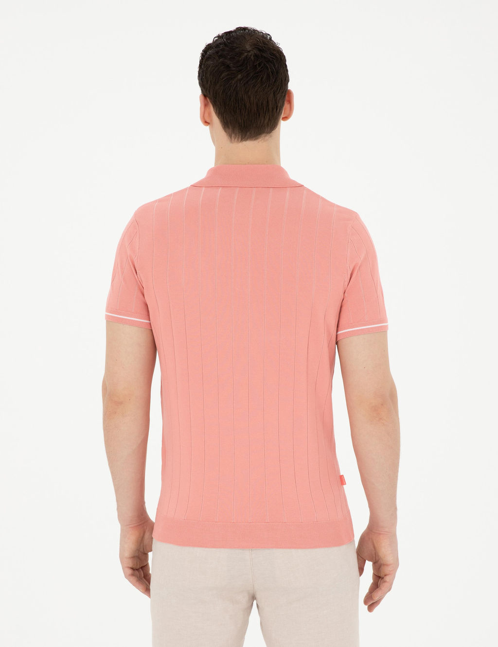 K_rm_z_ Slim Fit D__meli Polo Yaka Triko Ti__rt