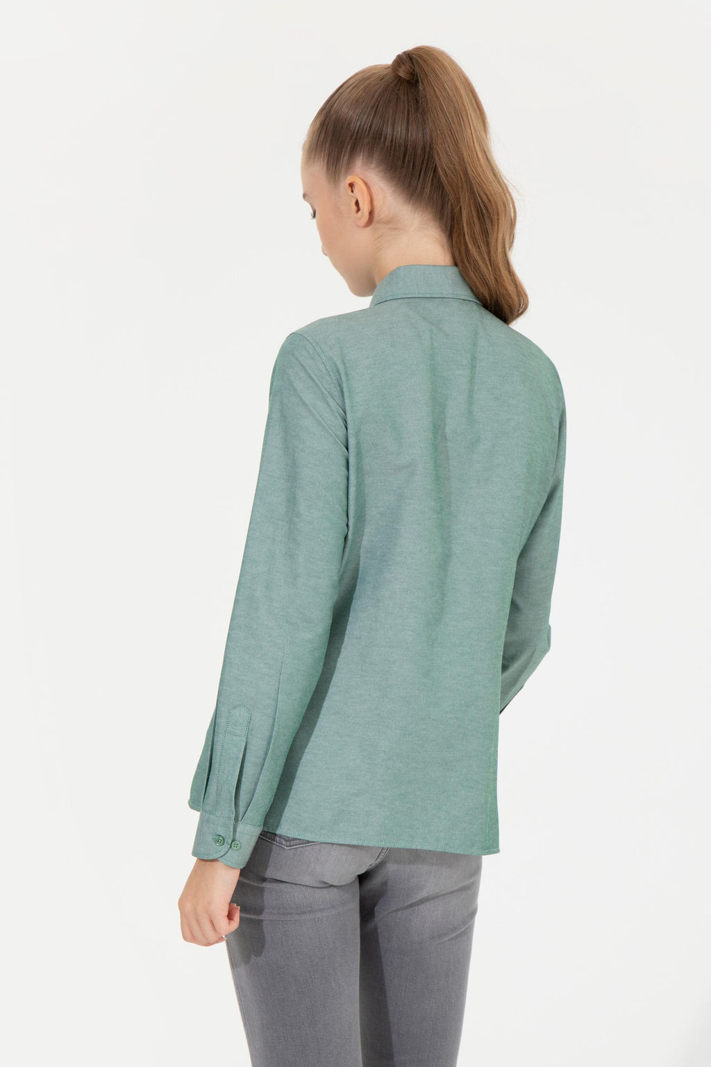 Kad_n Koyu Ye_il Uzun Kollu Basic G_mlek