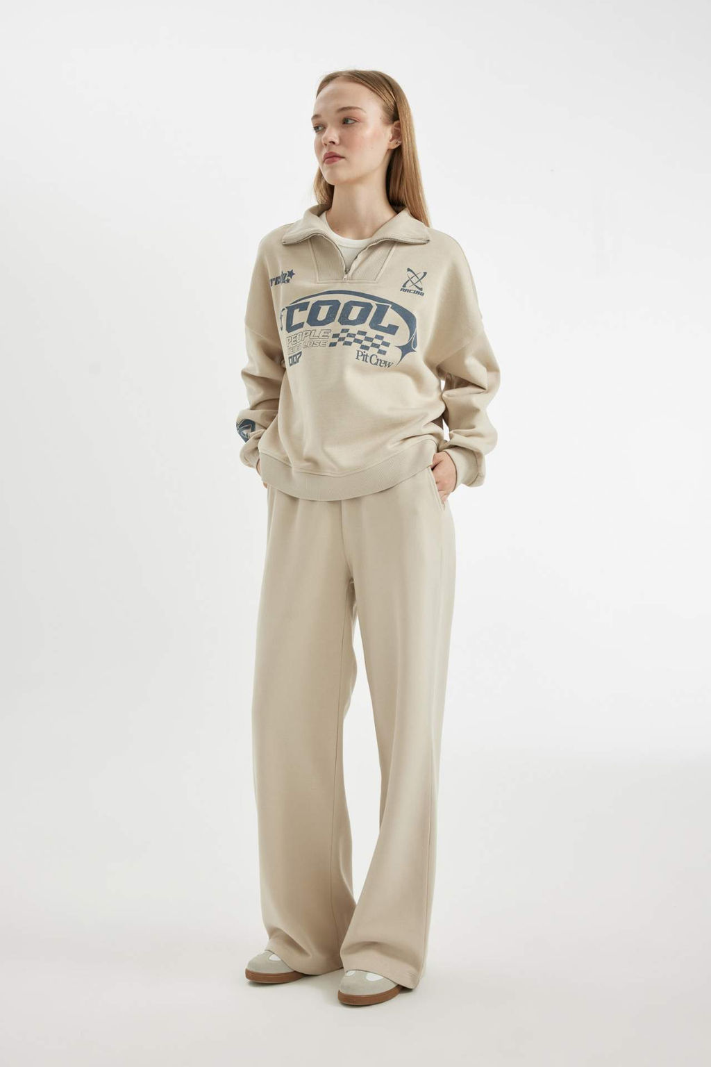 Coool Wide Leg Genis Bol Paca Esofman Alt? Beli Lastikli Bagc?kl? Cepli Basic Duz - Defacto фото 3