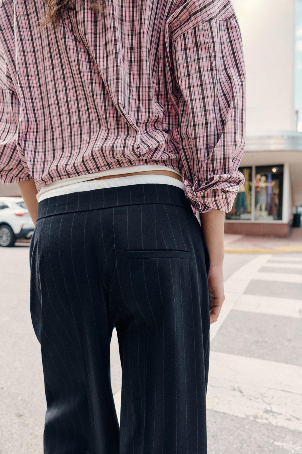 WIDE TROUSERS WITH DOUBLE WAISTBAND - Zara фото 5