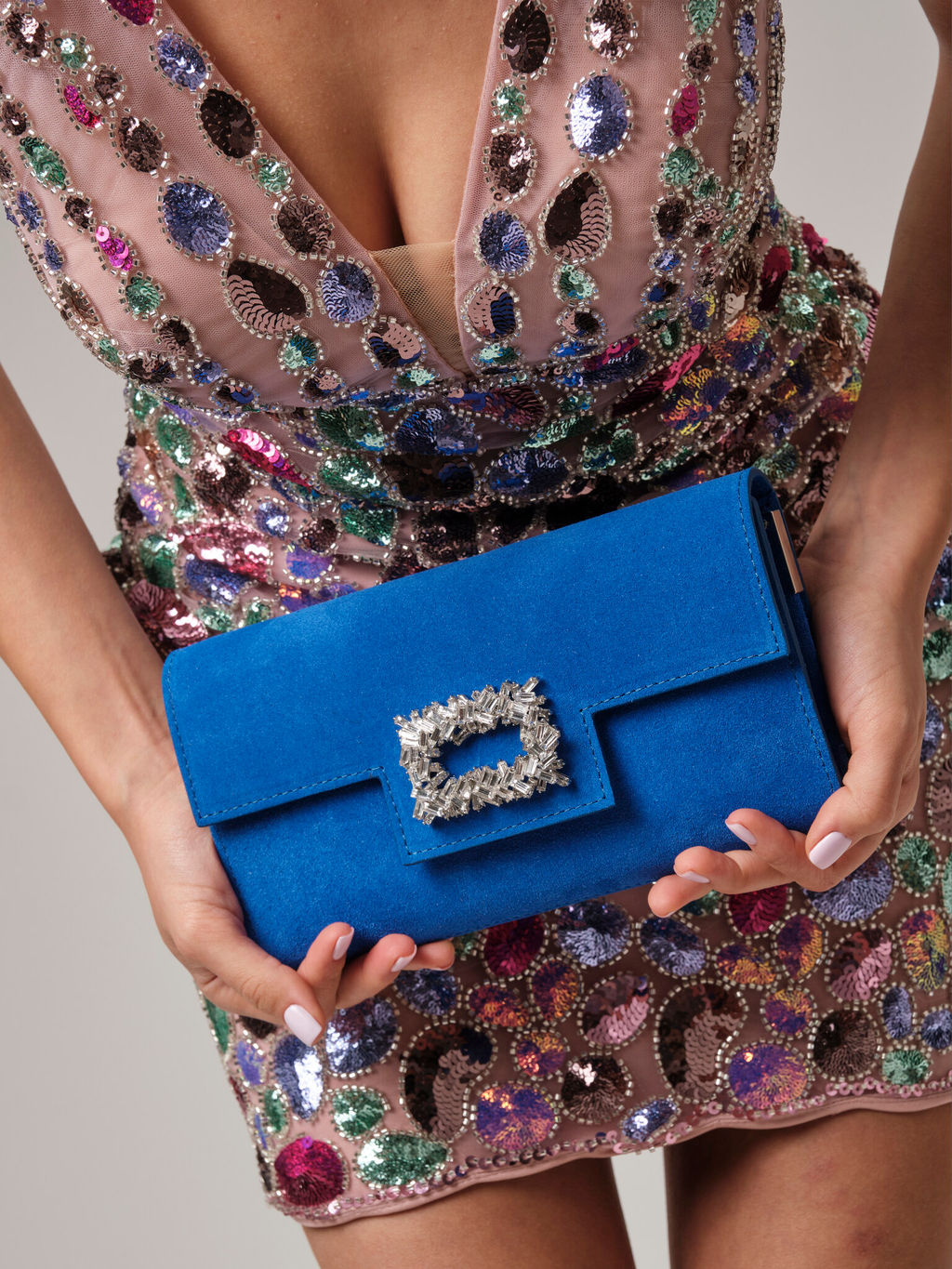 Клатч замшевый Deboro 31016 сапфировый