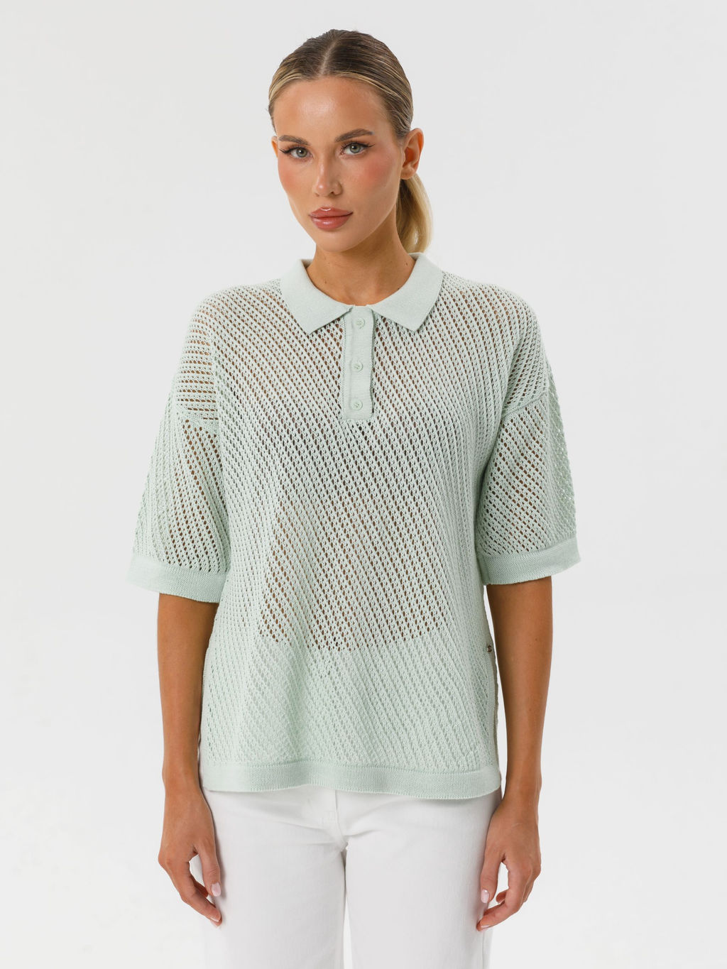 Блузка поло вязаная - Stilla фото 3
