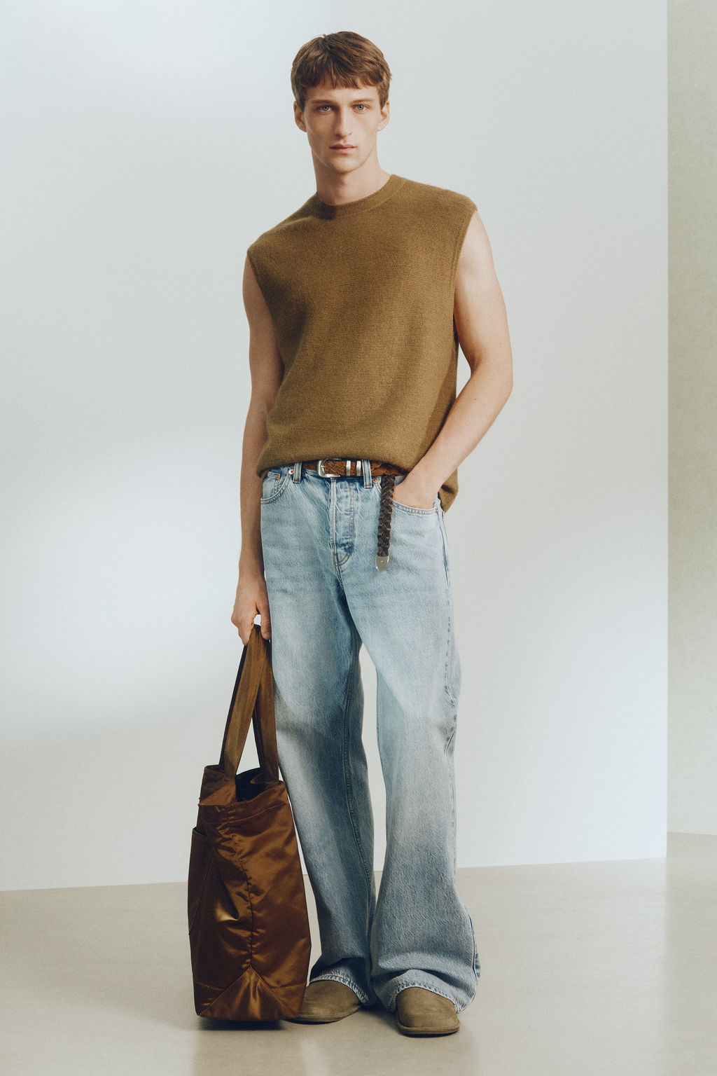 Su?ter sin mangas en punto del rev?s Loose Fit - H&m фото 2
