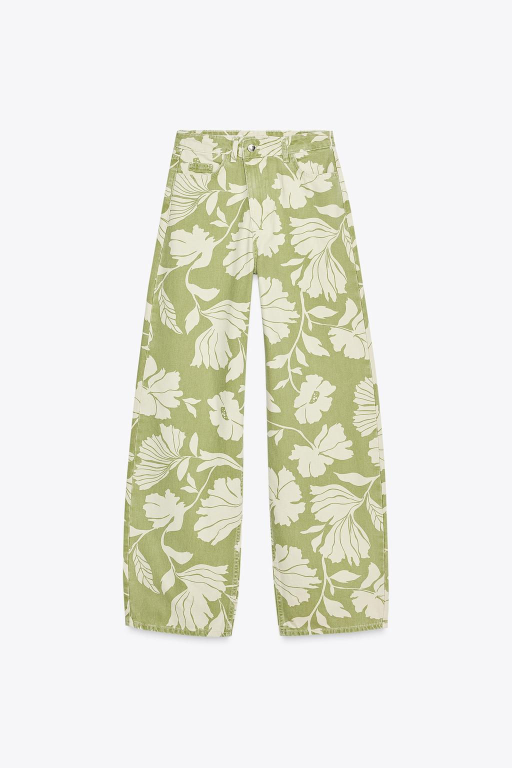 JEANS Z1975 STRAIGHT HIGH-WAIST FULL LENGTH PRINT - Zara фото 5